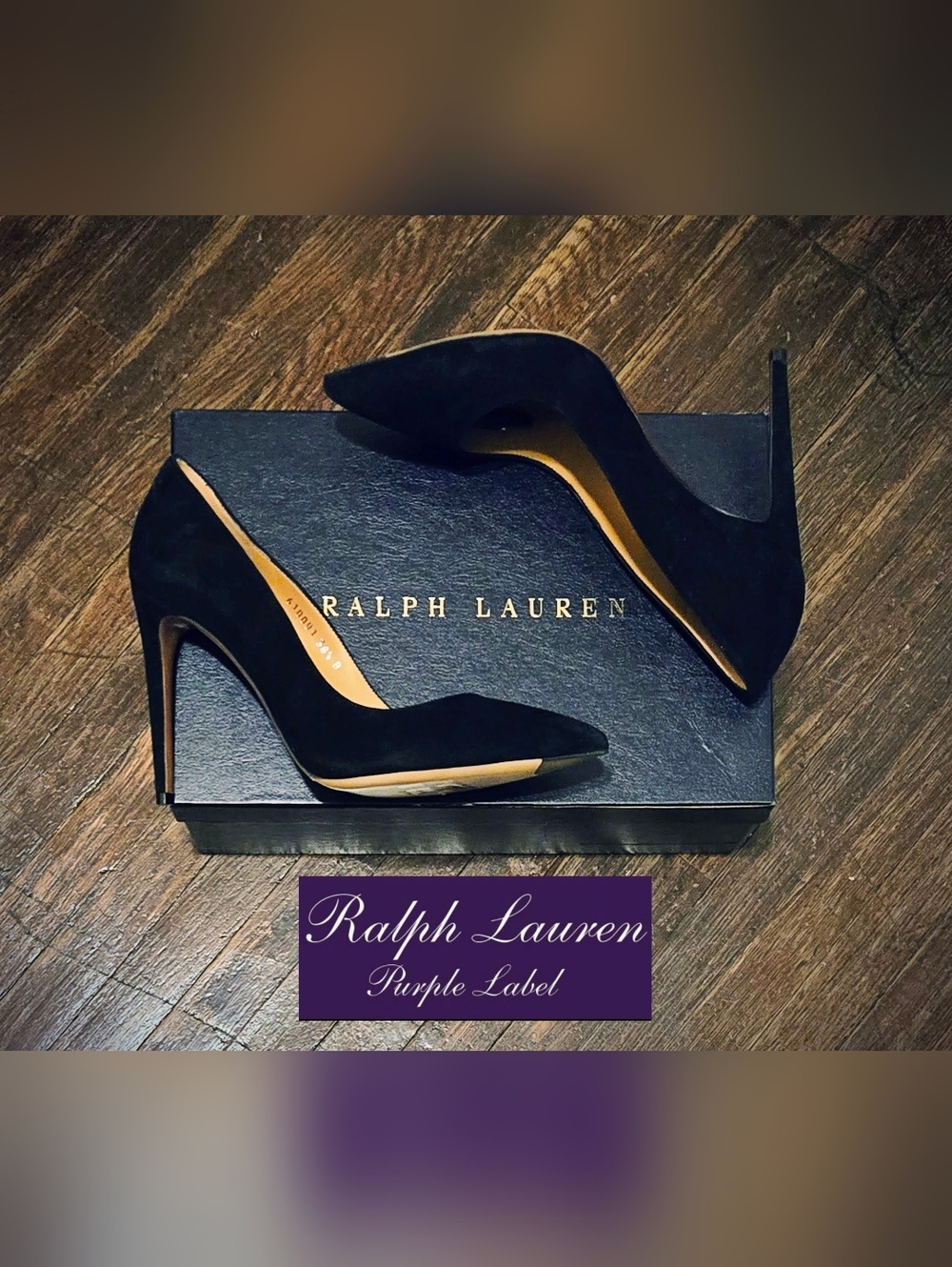 🆕 Ralph Lauren Purple Label 8.5 Celia Goat-Suede Pump - Italian - MSRP: $575